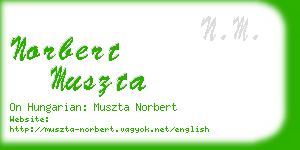 norbert muszta business card